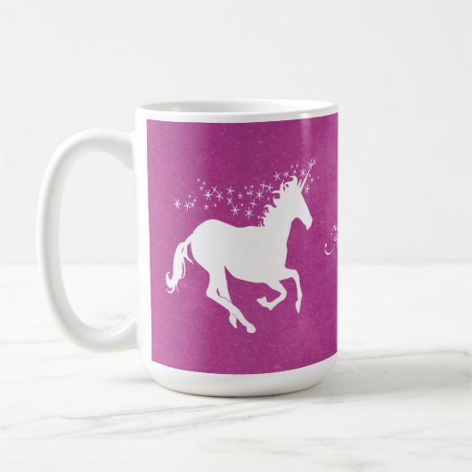 Magenta Unicorn - Aangepaste koffie-Mok Koffiemok (Links)