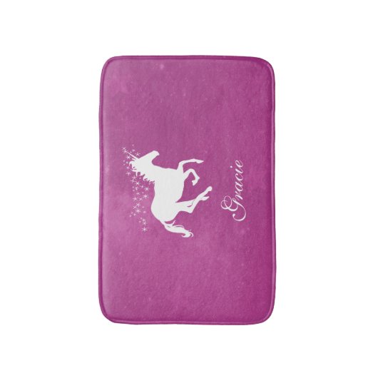 Magenta Unicorn - Persoonlijke badmat (Voorkant Verticaal)