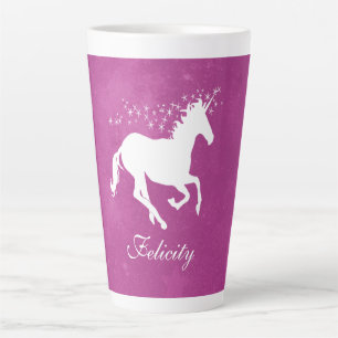 Magenta Unicorn persoonlijke latte Mok