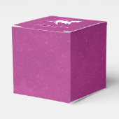 Magenta Unicorn Wedding Favor Box Bedankdoosjes (Voorkant Zijde)