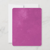 Magenta Unicorn Wedding RSVP Kaart (Achterkant)