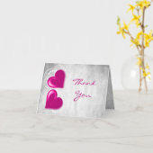 Magenta Valentijn Hartelijk dank Kaart (Gele Bloem)