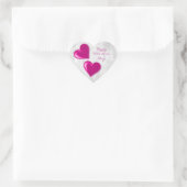 Magenta Valentijn Harten Sticker (Tas)