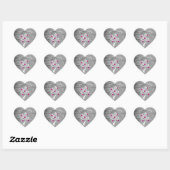 Magenta Valentijn Harten Sticker Boom (Vel)