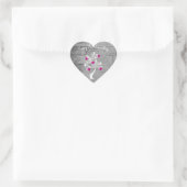 Magenta Valentijn Harten Sticker Boom (Tas)