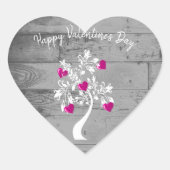 Magenta Valentijn Harten Sticker Boom (Voorkant)