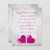 Magenta Valentijn hoort een platte notitie-Kaart Notitiekaartje (Voorkant / Achterkant)