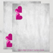 Magenta Valentijn hoort gepersonaliseerde papieren (Voorkant / Achterkant)