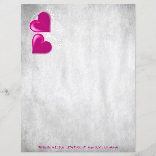 Magenta Valentijn hoort gepersonaliseerde papieren (Voorkant)