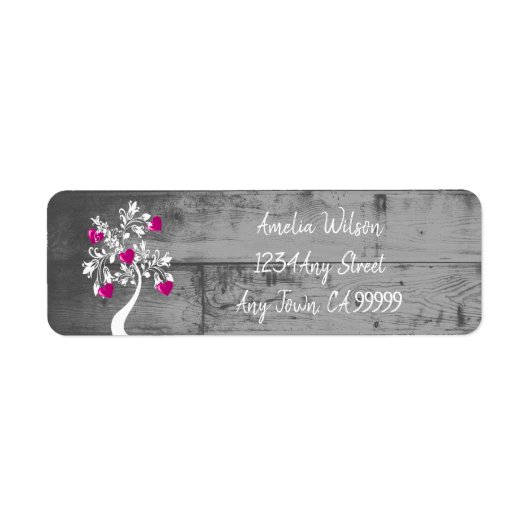 Magenta Valentijn Hoort het Etiket van het Adres v (Voorkant)