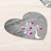 Magenta Valentijn hoort Onderzetter structuurpapie (Gekanteld)