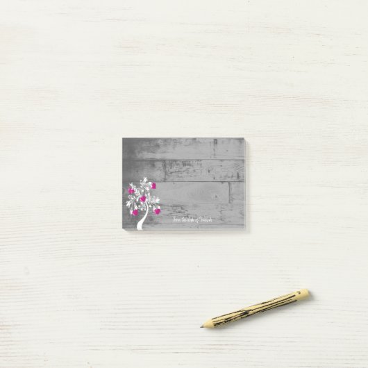 Magenta Valentijn Hoorten Aangepaste notities Post-it® Notes (Op bureau)