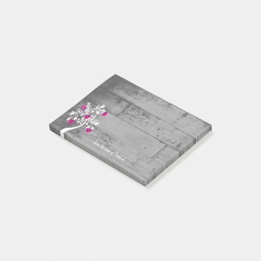 Magenta Valentijn Hoorten Aangepaste notities Post-it® Notes (Schuin)