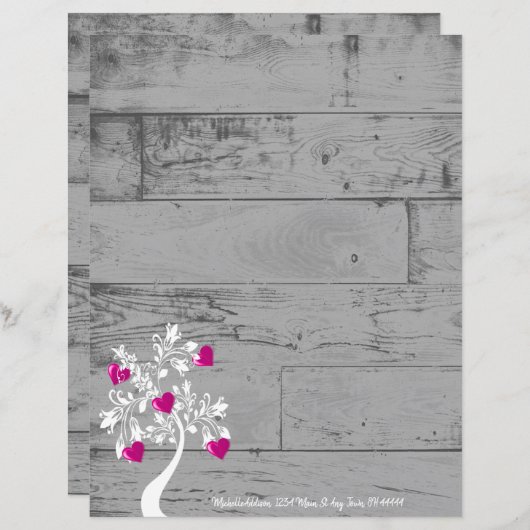 Magenta Valentijn Hoorten - Aangepaste structuur (Voorkant / Achterkant)