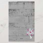 Magenta Valentijn Hoorten - Aangepaste structuur Briefpapier (Achterkant)