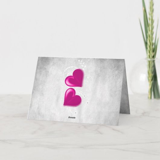 Magenta Valentijn Wenskaart Kaart (Achterkant)