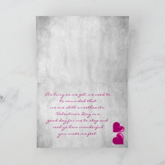 Magenta Valentijn Wenskaart Kaart (Binnen)