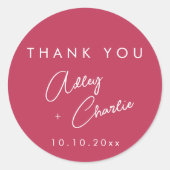 Magenta van de Moderne Doopvont Dank u Label van d (Voorkant)