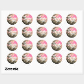 Magenta van de natuur Dank u Ronde Sticker (Vel)