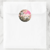 Magenta van de natuur Dank u Ronde Sticker (Tas)