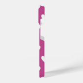 Magenta van het Patroon van het hart Hot Pink Witt iPhone Hoesje (Linkerkant)