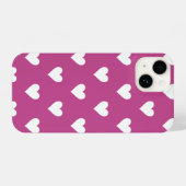 Magenta van het Patroon van het hart Hot Pink Witt iPhone Hoesje (Achterkant horizontaal)