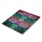 Magenta Vase Abstract schilderen Tegeltje (Zijkant)