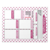 Magenta Verpleegkunde Student Medicatie Sjabloon Notitieblok (Voorkant)