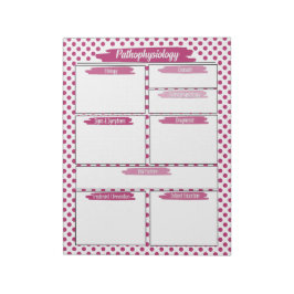 Magenta Verpleging-Pathofysiologie Sjabloon Notitieblok