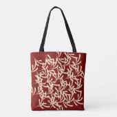Magenta Versierde Decoratie Tote Bag (Achterkant)