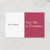 Magenta visitekaartje personaliseert eenvoudig dou (Achterkant)