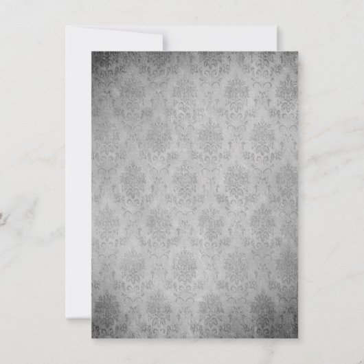 Magenta  vlinder Damask repetitie diner Kaart (Achterkant)