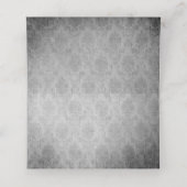 Magenta vlinder damast receptie plaatskaartje (Binnenkant ongevouwen)