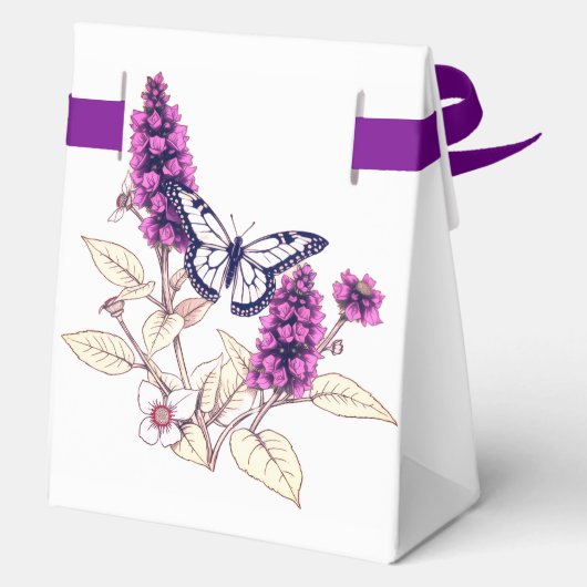 Magenta Vlinderstruik Bedankdoosjes (Achterkant)