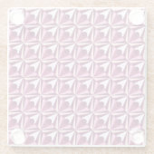 magenta vormen glazen onderzetter (Achterkant)