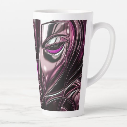 Magenta Vortex Mug Latte Mok (Rechts)