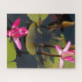 Magenta Waterlilies Jigzaag Puzzle Legpuzzel (Horizontaal)