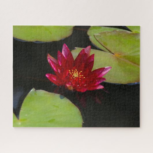 Magenta Waterlily Jigzaag Puzzle Legpuzzel (Horizontaal)