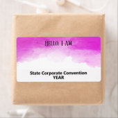 Magenta Waterverf - Aangepaste papiernaamtag Etiket (Insitu)