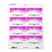 Magenta Waterverf - Aangepaste papiernaamtag Etiket (Full Sheet)