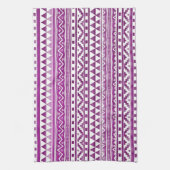 Magenta Waterverf Abstract Aztec Tribal Patroon Theedoek (Verticaal)