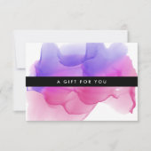 Magenta Waterverf Blot | Cadeaubon (Voorkant)