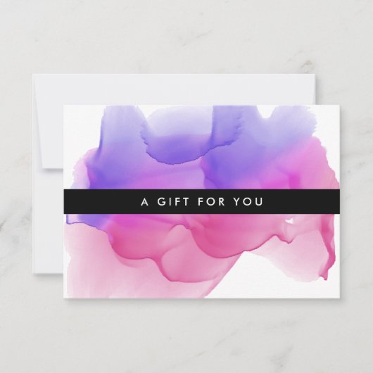 Magenta Waterverf Blot | Cadeaubon (Voorkant)