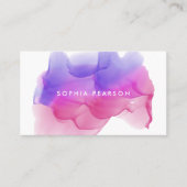 Magenta Waterverf Blot | Loyalty-Kaart Klantenkaartje (Voorkant)