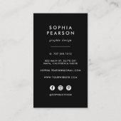 Magenta Waterverf Blot | Verticale sociale media Visitekaartje (Achterkant)