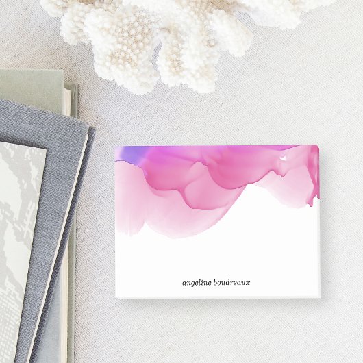 Magenta Waterverf Gepersonaliseerd Post-it® Notes