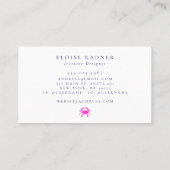 Magenta Waterverf krab kust Visitekaartje (Achterkant)