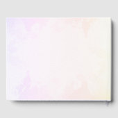 Magenta Waterverf laat Floral Wedding Guestbook ac Gastenboek (Achterkant)