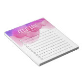 Magenta-Waterverf op maat van lijst Notitieblok (Schuin)