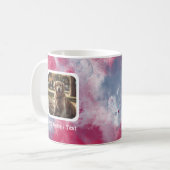 Magenta Waterverf Splash & Splatter Foto Mok (Voorkant links)